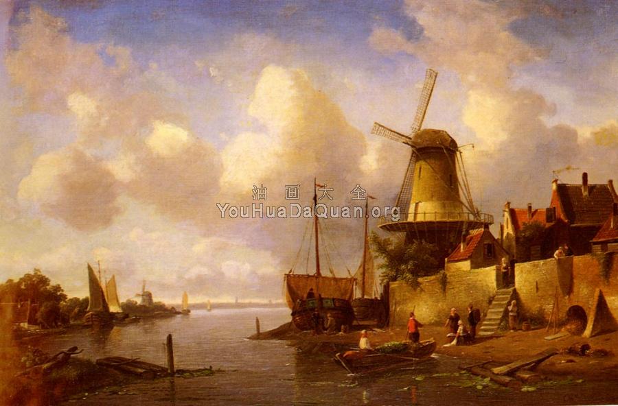 Winter and Summer Canal Scenes - 查尔斯·亨利·约瑟夫·雷克尔特